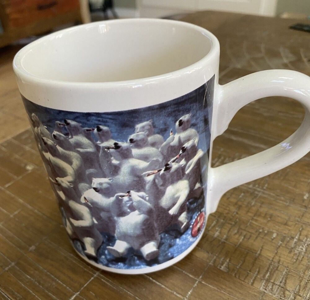 Vintage Coca-Cola Polar Bears Coffee Mug - "Always Cool" Graphics